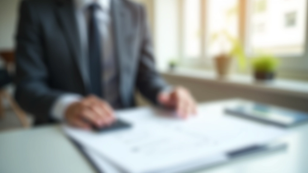 Moderní kancelářské prostředí s dokumenty a kalkulačkou, přirozené osvětlení