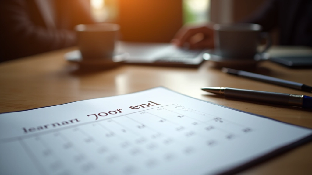 Třídenní kalendář otevřený na konci roku